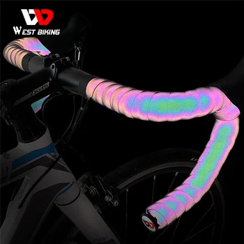 WEST BIKING Светоотражающая лента для руля велосипеда Качественная EVA Противоударная лента для велосипедной перекладины с заглушками для перекладин Аксессуары для велосипедов