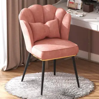 XR Розовое бархатное кресло Nordic Modern Для салона красоты, Барный стул для вечеринок, Уличное кресло, Обеденные принадлежности, мебель cocina