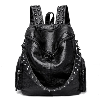 XZAN, Новый женский рюкзак, Модная дорожная сумка, простая Многоцелевая сумка, Высококачественная Классная сумка для девочек, сумки через плечо из искусственной кожи