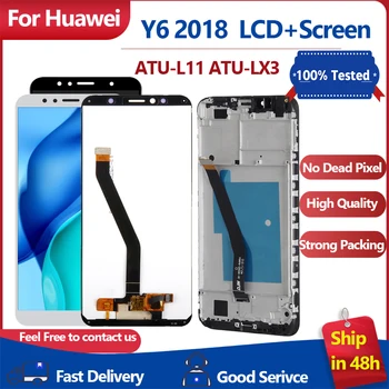 Y6 Prime 2018 ЖК-экран Для Huawei Y6 2018 ATU-L11 ATU-LX3 ЖК-экран Сенсорная Панель Дигитайзер В Сборе С Рамкой
