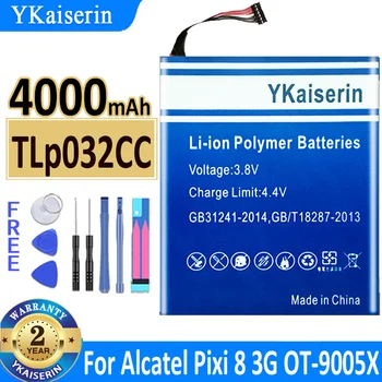 YKaiserin 4000 мАч TLp032CC Аккумулятор Для Alcatel One Touch Pixi 8 Pixi8 8,0 3G 9005X OT-9005X Аккумулятор Для Мобильного Телефона Batterie Batterij