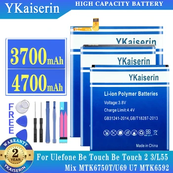 YKaiserin Аккумулятор Большой емкости Для Ulefone Be Touch 2 L55/be pro 2 Для Star U69 Ulefone U7 Mix Батареи Мобильного телефона bateria