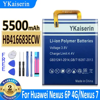 YKaiserin Для Huawei HB416683ECW Аккумулятор емкостью 5500 мАч Для Huawei Ascend Nexus 6P 4G, Bullhead, Nexus 7 Nexus7, angler, Аккумуляторы Nex