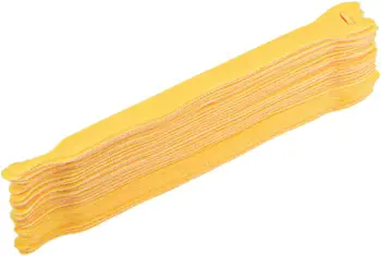 yoeruyo многоразовые кабельные стяжки 8-дюймовые крючки и петли для шнура Желтый регулируемый ремешок 30 шт.