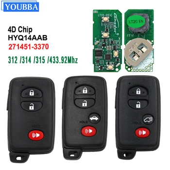 YOUBBA Keyless Go Smart Remote Спросите плату 312/314.3/315/433.92 МГц: 271451 3370 для Toyota Avalon Camry Rav4 Highlander HYQ14AAB