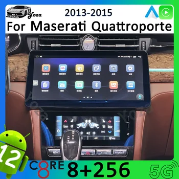 Yoza Carplay Автомагнитола Для Maserati Quattroporte 2013-2015 Android11 Мультимедийный Плеер С Сенсорным Экраном GPS Навигация Стерео 5GWIFI