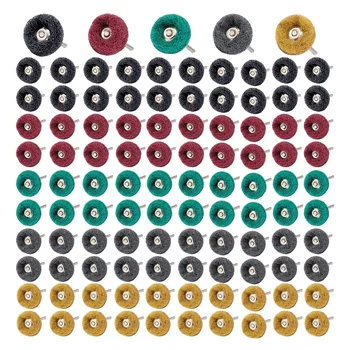 Абразивные полировальные круги из 100 предметов, шлифовальная прокладка, абразивный круг для полировки хвостовика 1/8 дюйма