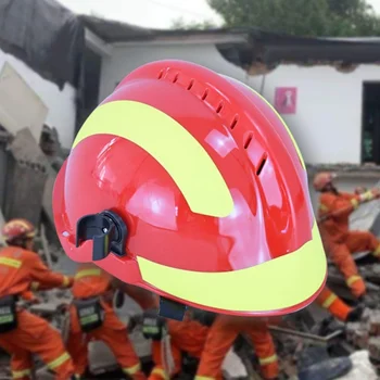 Аварийно-спасательный шлем Пожарные Защитные шлемы Противопожарная защита рабочего места Каска Защитная от ударов термостойкая