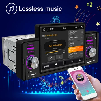 Автомагнитола 1 Din с 5-дюймовым экраном CarPlay Android Auto Stereo Multimedia 1din Bluetooth Mirror Link FM Аудио видеоплеер