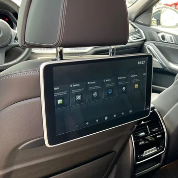 Автомобильное видео Подголовник для развлечений на заднем сиденье ТВ-экран для BMW серии 5 7 X5 X6 GT Bluetooth WiFi Android 12.0 Автомобильный монитор подушки безопасности