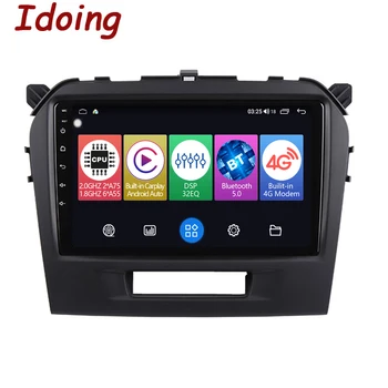 Автомобильный радиоприемник Idoing для Suzuki Vitara 4 2014-2018 Навигация GPS Android Auto Интеллектуальная система автомобиля Apple Carplay