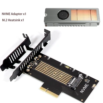 Адаптер M.2 SSD PCIE в корпусе из алюминиевого сплава Карта расширения Компьютерный адаптер M2 NVMe SSD NGFF для PCIE 4.0 Riser