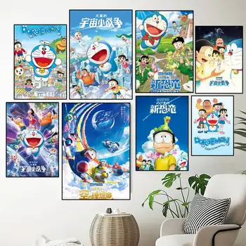 Аниме D-Doraemon Плакат Печатает Настенную живопись Спальня Гостиная Наклейка на стену Маленькая