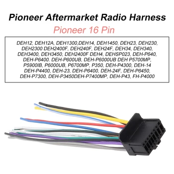 Аудиокабель Для Pioneer DEH12 DEH23 DEH2300 16-Контактный Автомобильный CD Стерео Радио Жгут Проводов Соединительные Кабели Автоэлектроники