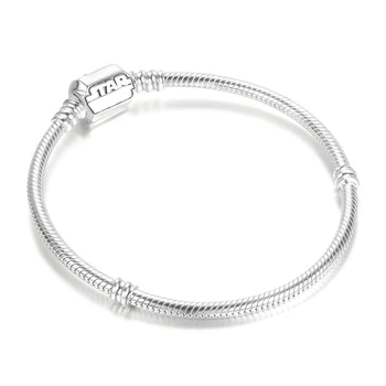 Аутентичный браслет-цепочка из стерлингового серебра 925 пробы Moments Star Wa Fashion в виде змеи, подходящий для женщин, подарок из бисера, ювелирные изделия своими руками