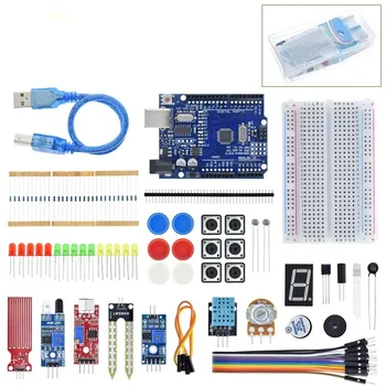 Базовый стартовый набор для Arduino Uno Set R3 DIY Kit - Плата R3 / макет + розничная коробка