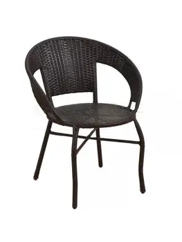 Балконный стул, маленький ротанговый стул, простой стул с одним подлокотником, домашний вращающийся ротанговый стул, ротанговый стул для отдыха на открытом воздухе
