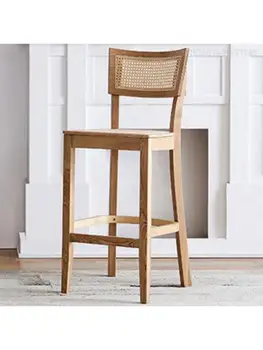 Барный стул home высокий табурет Nordic light роскошный барный стул со спинкой для стойки регистрации креативный барный стул из ротанга