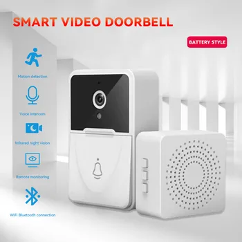 Беспроводной дверной звонок X3, WiFi, наружная HD-камера, безопасность с помощью звонка, видеодомофон ночного видения, изменение голоса для домашнего монитора по телефону