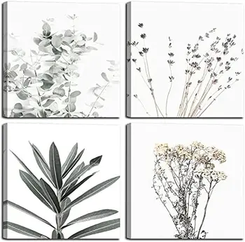 Ботанический набор из 3-х, холст с растительным декором в виде листьев и цветов, минималистичный бежевый в стиле бохо, ботанический цветочный принт Pain