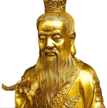 Бронзовая Статуя Даодэ Тяньцзуня Из Чистой меди, Предок поклоняется Статуе Будды, Украшение Морального Небесного Дома, Открывается Магазин Бронзовой Статуи