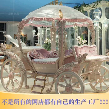 В европейском стиле, из чистого массива дерева, роскошная принцесса, итальянская розовая детская французская коляска, прекрасная кровать для девочки на заказ