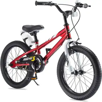 Велосипед Для Мальчиков И Девочек 18 дюймов BMX Freestyle Красный с 2 Ручными Тормозами Велосипеды с Подставкой для Ног Велосипед