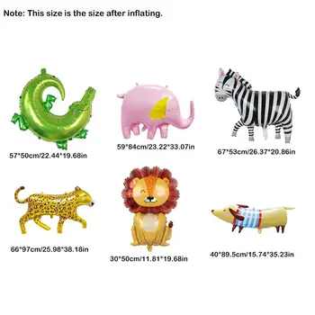 Воздушный шар с милыми животными, Мультяшный Лев, Зебра, Крокодил, Воздушный шар из фольги в форме Слона Для украшения домашнего Дня рождения H2D4
