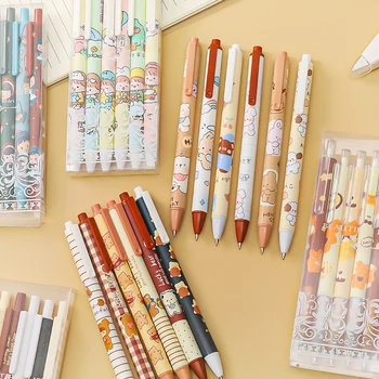 выдвижные гелевые ручки Morandi 6шт, креативные сглаживающие Гелевые ручки для письма, Школьные канцелярские принадлежности
