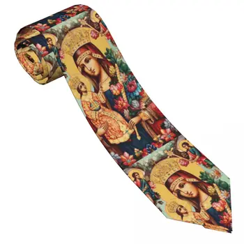 Галстук Девы Марии, рубашка с королевой цветов, модные галстуки на шею, офисные 8 см, аксессуары для мужчин