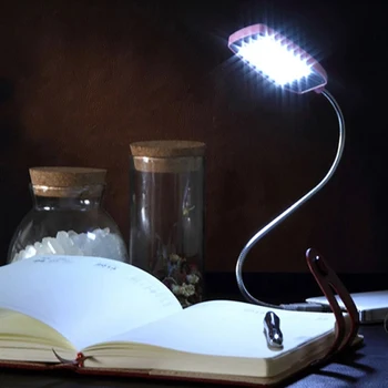 Гибкая USB-лампа со светодиодной подсветкой 28 светодиодов, лампы для чтения книг для ноутбука, блок питания для ноутбука, настольная лампа для ночного освещения в спальне