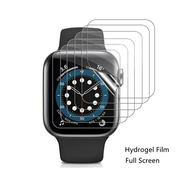 Гидрогелевая Защитная пленка для экрана Apple Watch Серии 7 6 5 4 3 2 1 Полная Защита iWatch 41 мм 45 мм 40 мм 44 мм 38 мм 42 мм