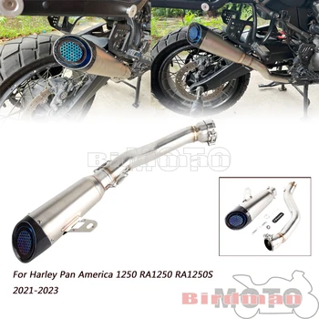 Глушитель Турбосистемы Выхлопной Трубы Мотоцикла Для Harley Pan America 1250S RA 1250 S 2021-2023 Наконечник Глушителя Выхлопной Трубы Соединительная Трубка