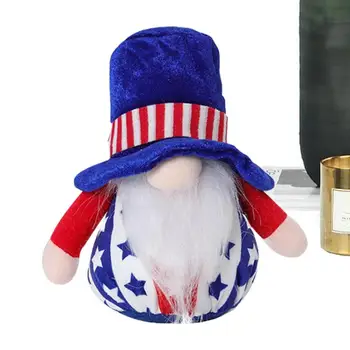 Гном на День независимости, 4 июля, украшения для гномов, украшения для президентских выборов, патриотические плюшевые куклы-гномы на 4 июля
