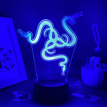 Горячая Игра Razer Логотип 3D Led Неоновый Ночник Игрушки На День Рождения Подарок Для Razer Геймер Бойфренд Ребенок Спальня Настольный Декор Razer Лавовая Лампа