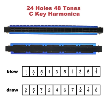 Губная Гармоника Профессиональная Губная Гармоника с 24 отверстиями Полифоническая Мелодия C Диатоническая Губная Гармоника Для Детей Начинающих Музыкальный Инструмент Начального уровня