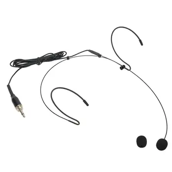 Двойной ушной крючок, микрофон для гарнитуры, Регулируемый конденсаторный головной микрофон, 3,5 мм штекер, 4-контактный XLR Для Sennheiser Для Shure
