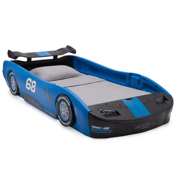Двуспальная кровать Delta Children Turbo Race Car, синий
