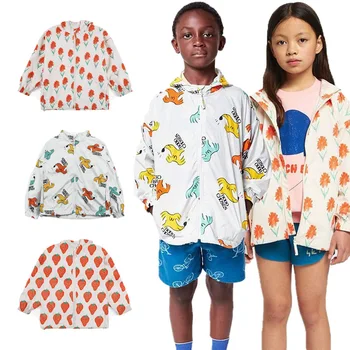 Детская куртка 2023, летние толстовки для маленьких мальчиков и девочек, толстовки, тонкое дышащее тепловыделяющее пальто, верхняя одежда, детская одежда