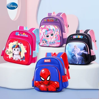 Детские рюкзаки с Человеком-Пауком Disney Frozen Elsa Schoolbag 3D Hard Shell Водонепроницаемый Рюкзак от 3 до 8 лет, Школьные сумки для Детского сада