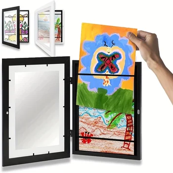 Детские художественные рамки, Деревянный сменный дисплей с картинками для художественных детских проектов формата А4, 2/1 шт., Дисплей с картинками для хранения в домашнем офисе