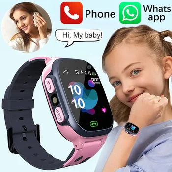 Детские часы KIBEDI Детские смарт-часы Отслеживание местоположения вызова Детские смарт-часы для детей SOS Водонепроницаемые смарт-часы SIM-карта