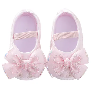 Домашняя обувь для маленькой девочки, детская обувь, модная обувь для малышей с мягкой подошвой, платье с жемчугом, обувь принцессы с цветами, сандалии для малышей, обувь для девочек