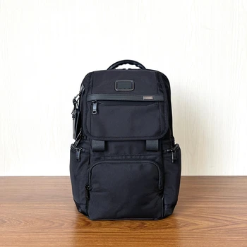 Есть логотип, мужской Модный черный рюкзак из баллистического нейлона, деловая сумка для компьютера, дорожная сумка 2603174D3