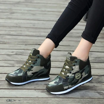 Женская камуфляжная тренировочная спортивная обувь для бега с высокой посадкой