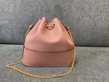 Женская новая сумка-мешок, высококачественная женская сумка из натуральной кожи, сумка через плечо из овчины, мягкая сумка на шнурке, мини-сумка-мешок