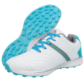 Женская профессиональная обувь для гольфа, кожаные спортивные кроссовки для гольфа, женские кроссовки для гольфа, водонепроницаемые кроссовки для гольфа, белые