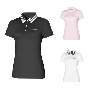 Женская рубашка поло для гольфа с короткими рукавами, впитывающая влагу, впитывающая пот, дышащая, быстросохнущая одежда, футболка с защитой от скатывания