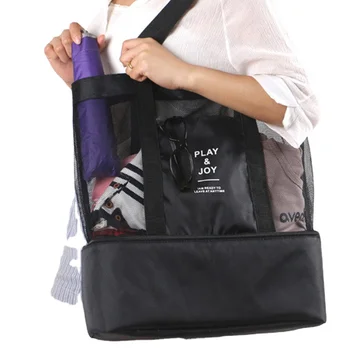 Женская сумка для плавания, рюкзак, сумки, сухая влажная сумка через плечо, многофункциональная пляжная сумка для бассейна, сетчатая сумка для пикника, плавания, путешествий