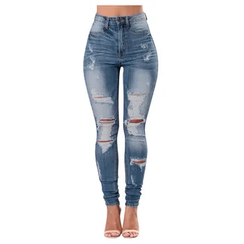 Женские джинсы Y2k Denim Модные брюки с высокой талией American Street Skinny обтягивающие брюки прямого силуэта 2023 г.